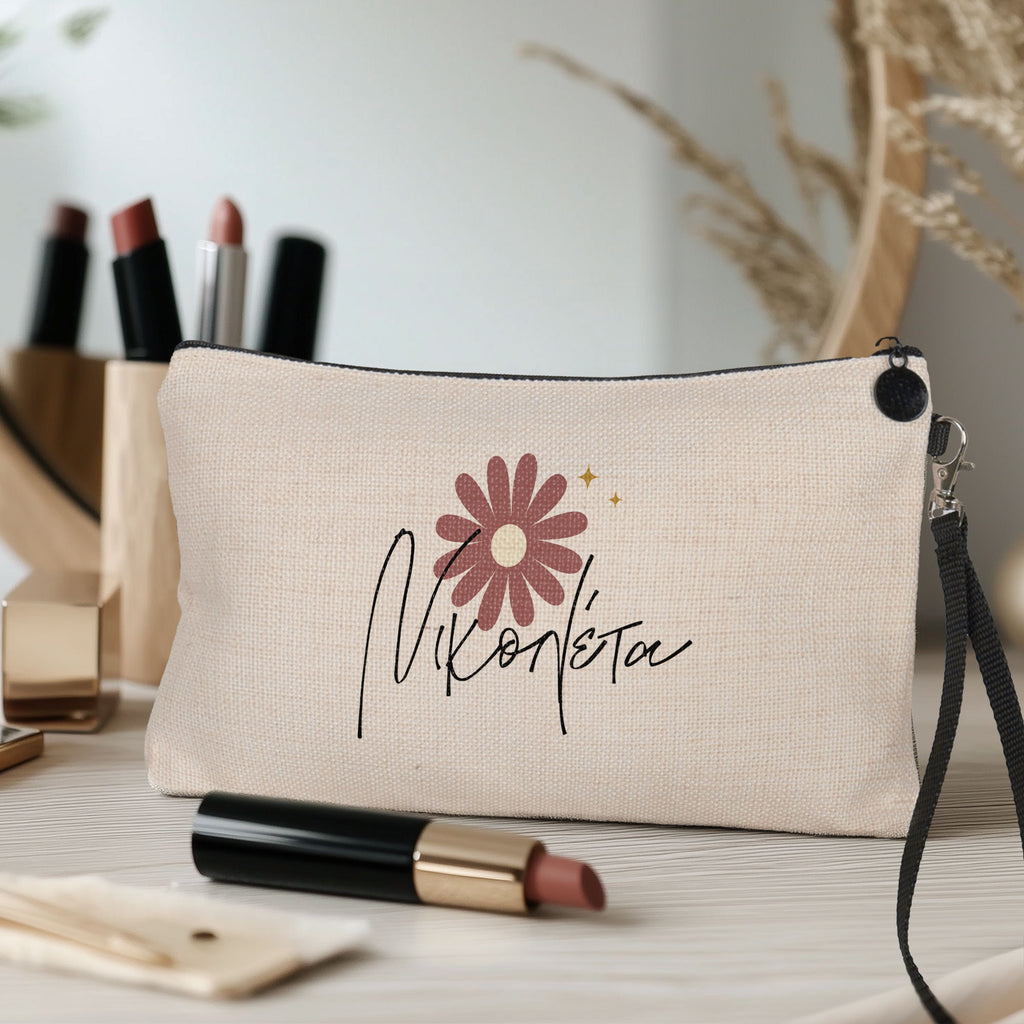 Dusty Pink Daisy - Make Up Bag - GOTShirts