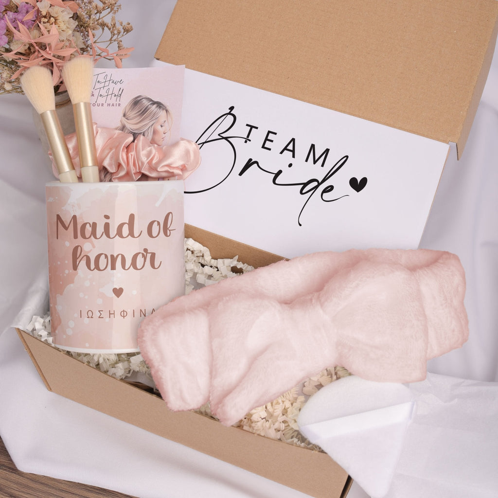 Pink Maid Of Honor - Makeup Brush Holder Gift Box - GOTShirts
