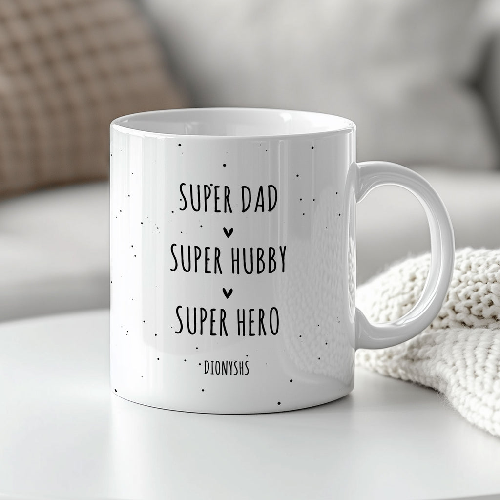Super Dad, Super Hubby, Super Hero - Ceramic Mug 330ml - GOTShirts