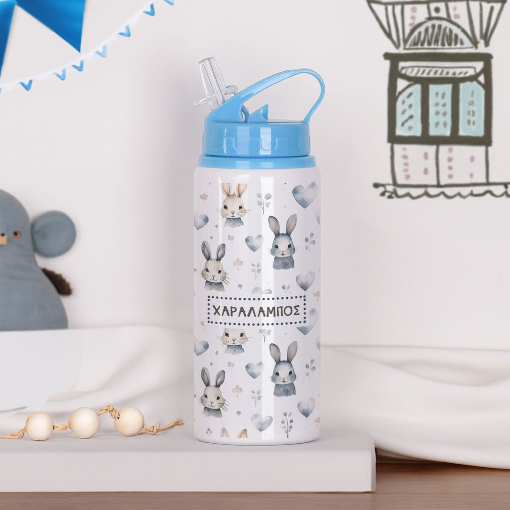 Bunny Pattern - Kids Aluminum Bottle 600ml - GOTShirts