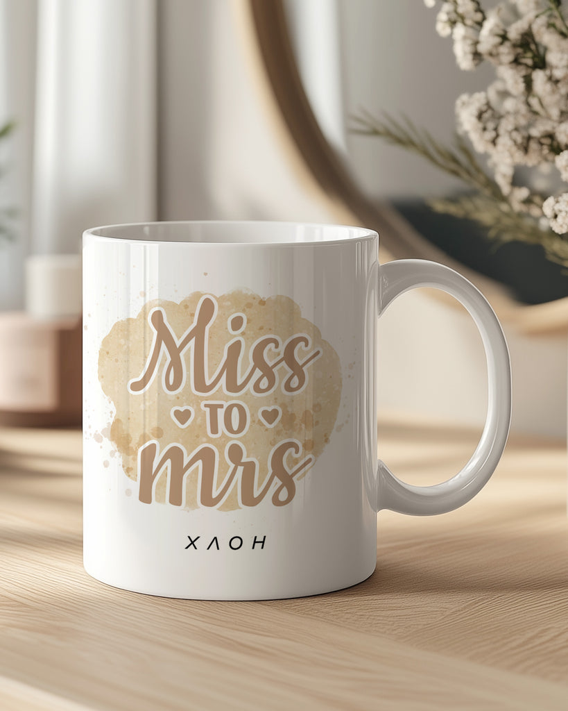 Watercolor Miss To Mrs - Ceramic Mug 330ml - GOTShirts