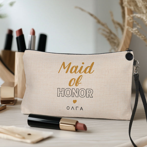 Gold Maid Of Honor - Makeup Bag Gift Box - GOTShirts
