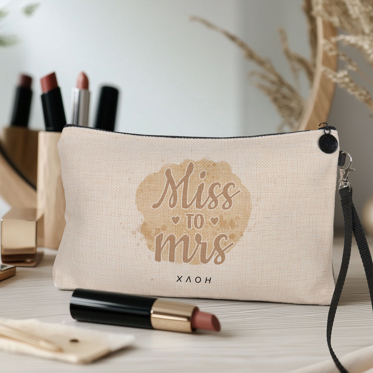 Watercolor Miss To Mrs - Make Up Bag - GOTShirts