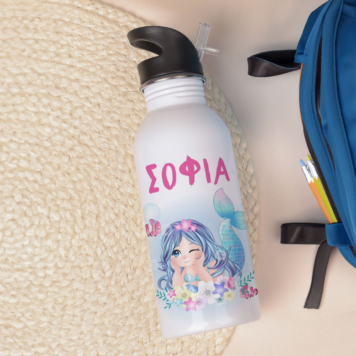 Mermaid - Stainless Steel Water Bottle 600ml - GOTShirts