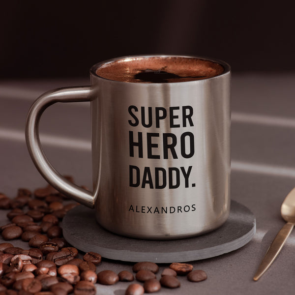 Super Hero Daddy - Stainless Steel Coffee Mug - GOTShirts