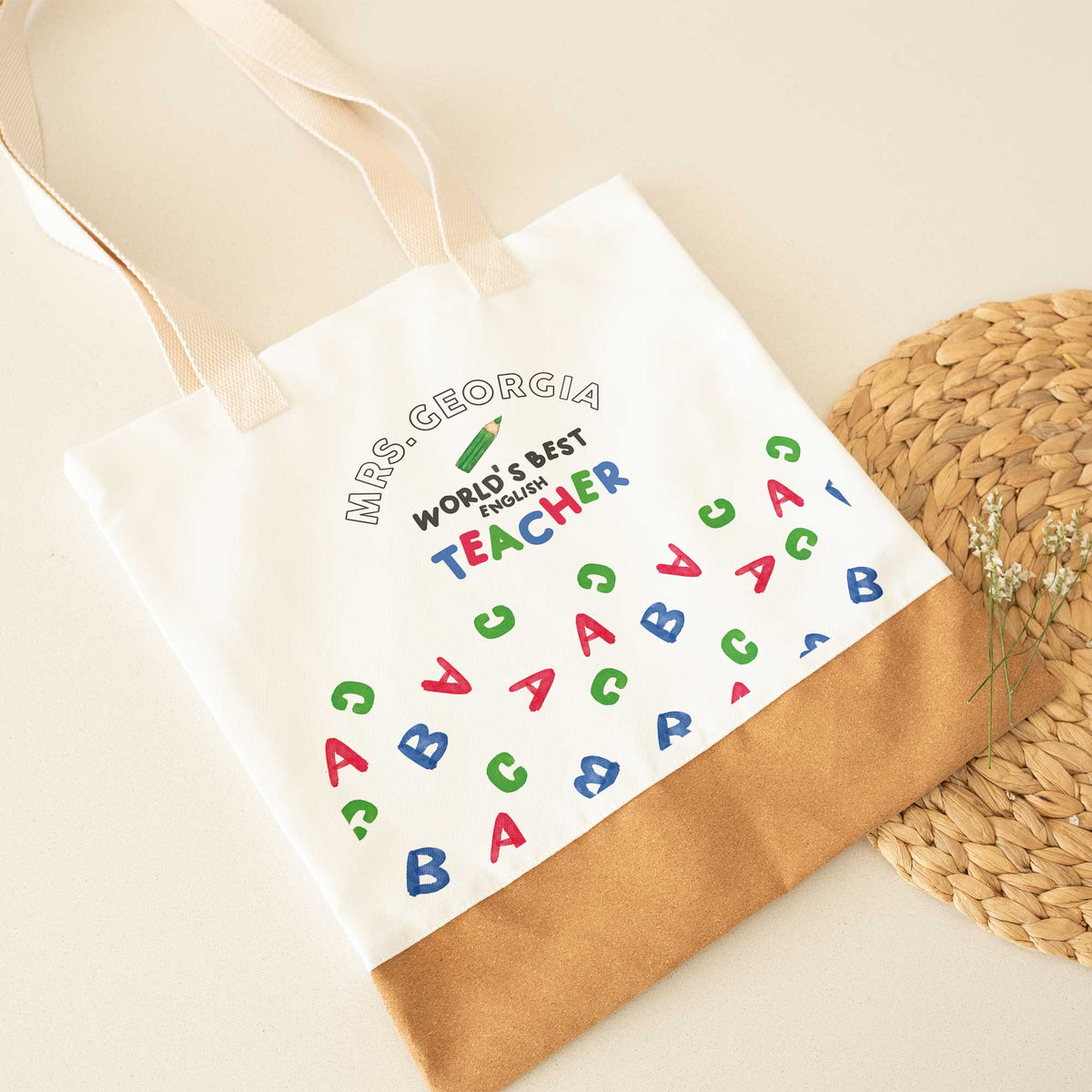 Best English Teacher - Cork Tote Bag - GOTShirts
