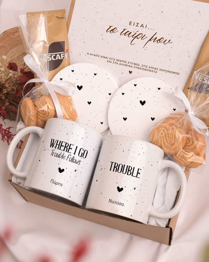 Where I Go Trouble Follows - Ceramic Mug 11oz & Coaster Gift Box - GOTShirts