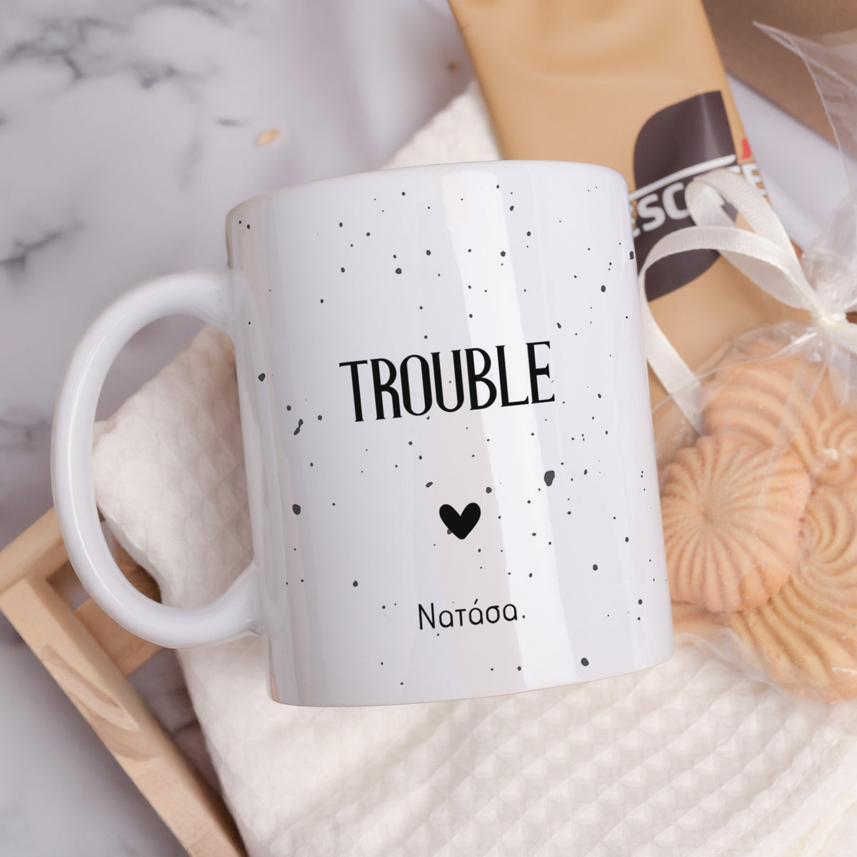 Where I Go Trouble Follows - Ceramic Mug 11oz & Coaster Gift Box - GOTShirts