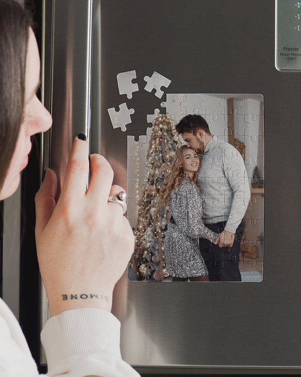 First Christmas As Mrs - Magnetic Puzzle & Wine Mug Gift Box - GOTShirts