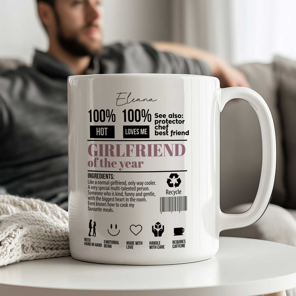 Girlfriend Of The Year - Big Ceramic Mug 18oz - GOTShirts