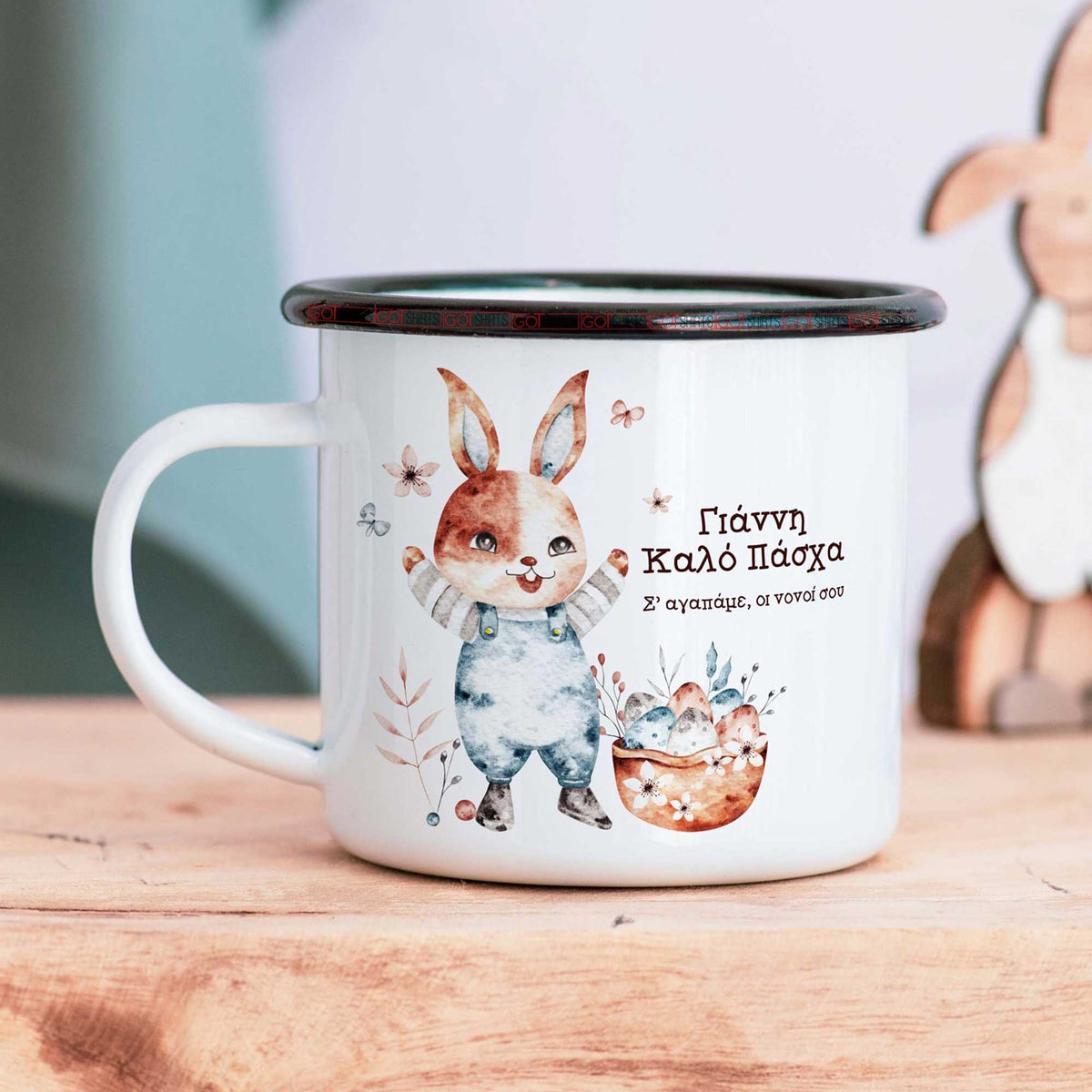Blue Bunny - Enamel Mug - GOTShirts