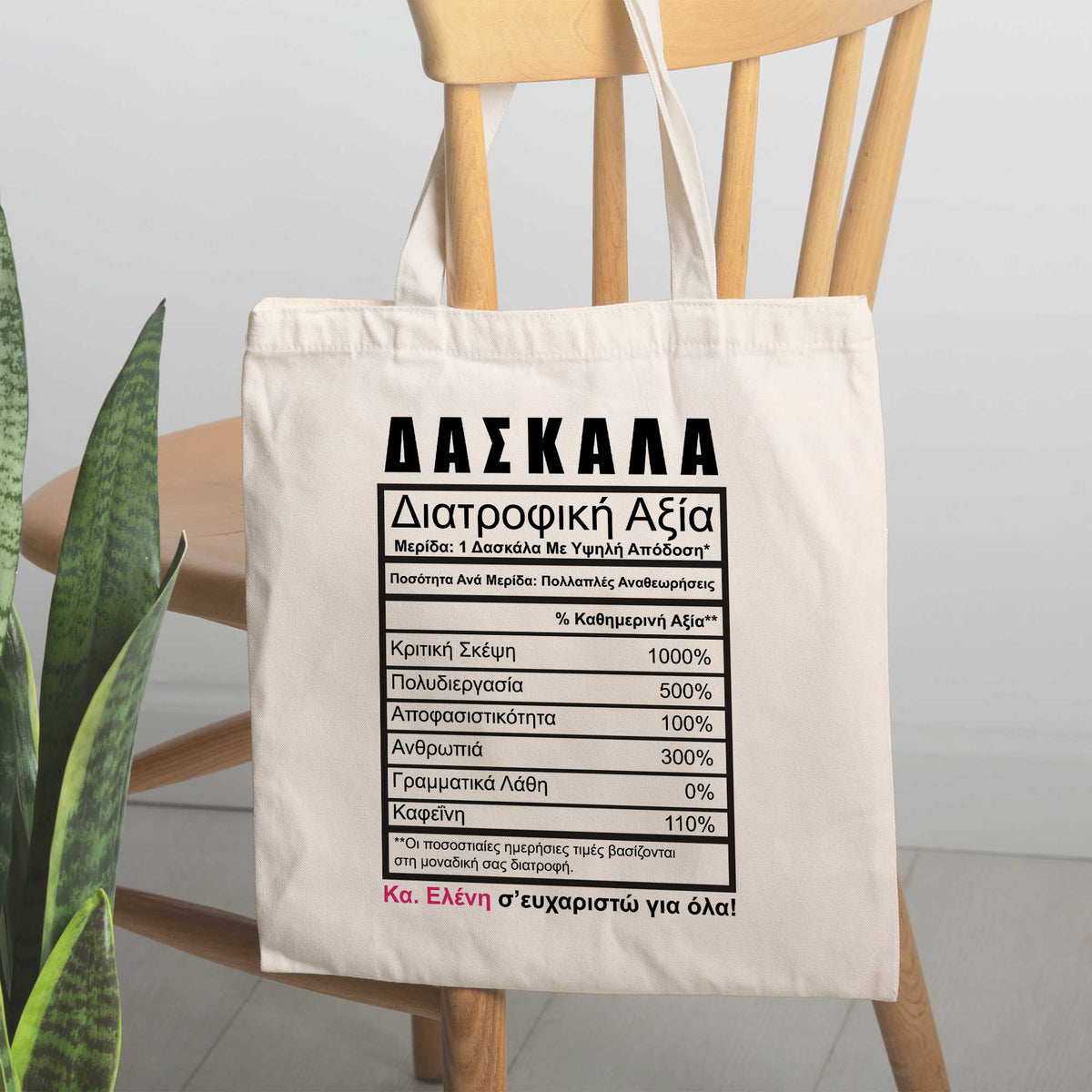Teacher's Nutrition Facts - Tote Bag - GOTShirts