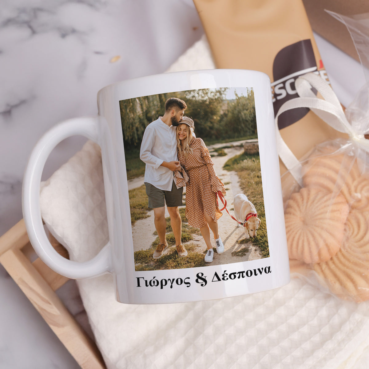 Couple Names - Ceramic Mug 11oz & Coaster Gift Box - GOTShirts