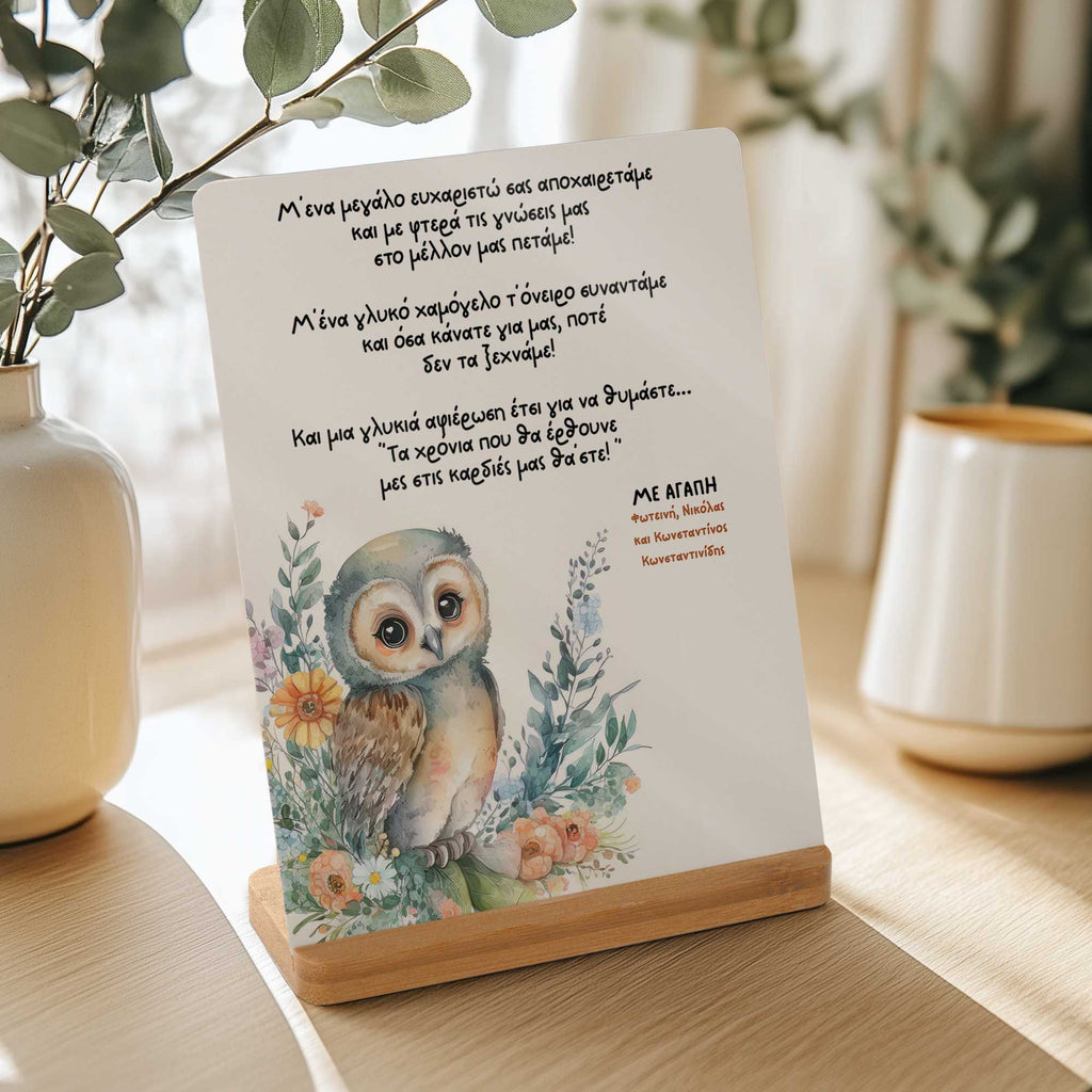 A Big Thank You - Bamboo Stand Frame