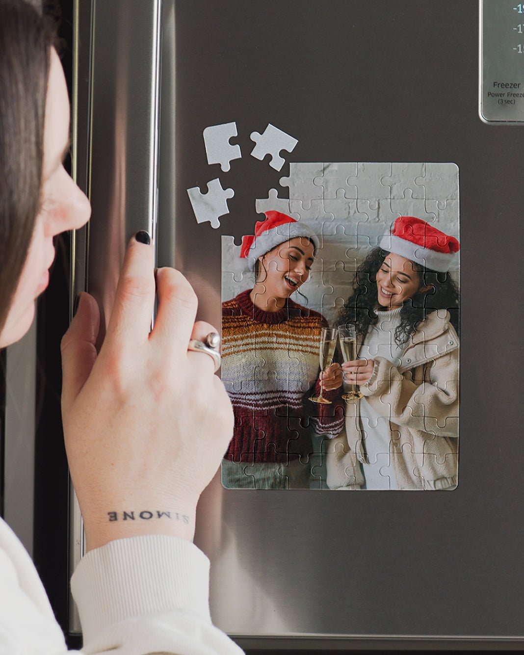 Merry Christmas - Magnetic Puzzle & Wine Mug Gift Box - GOTShirts