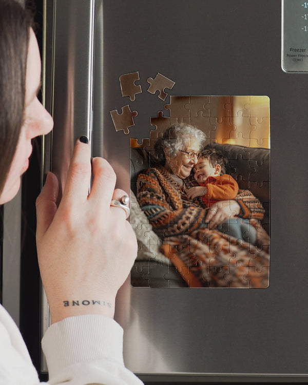 Christmas Grandmother Squirrel - Magnetic Puzzle & Wine Mug Gift Box - GOTShirts