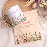 My World - Gold Handle Mug & Linen Pouch Set - GOTShirts