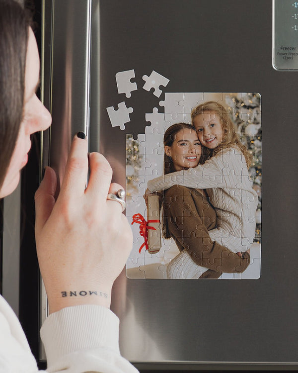 Merry Christmas Dear Aunt - Magnetic Puzzle & Wine Mug Gift Box - GOTShirts