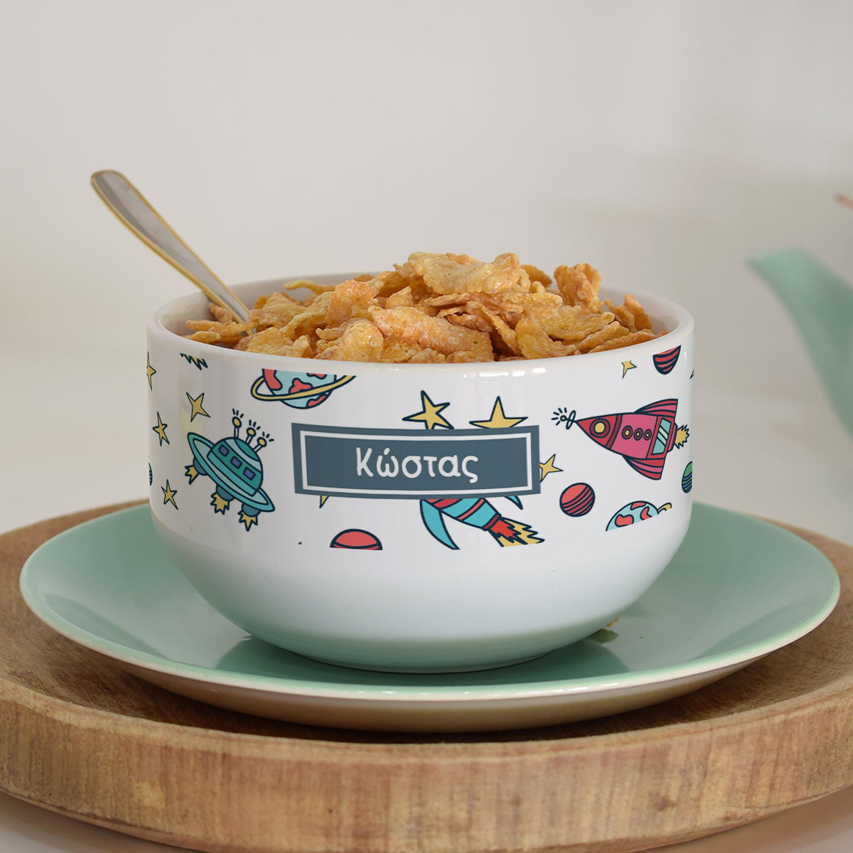 Spaceships - Personalized Ceramic Bowl - GOTShirts