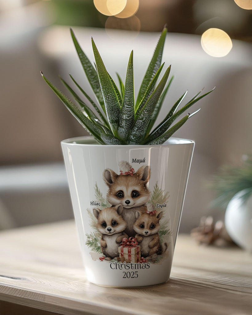 Mum With Kids - Flower Pot