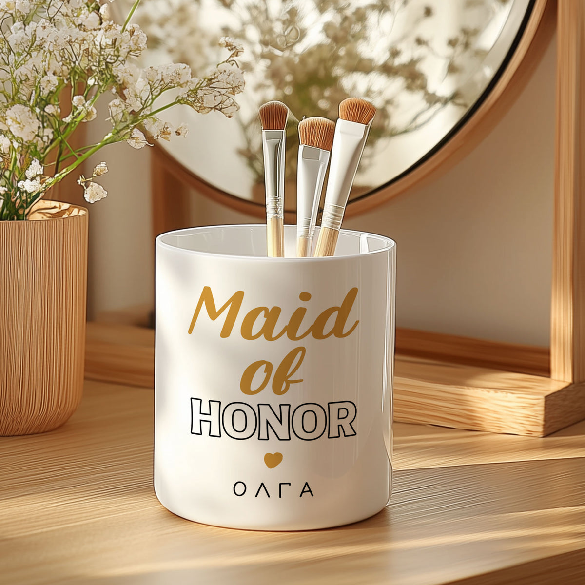 Maid Of Honor - Makeup Brush Holder Gift Box - GOTShirts