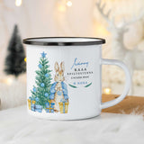 Blue Bunny - Christmas S/Steel Enamel Mug - GOTShirts