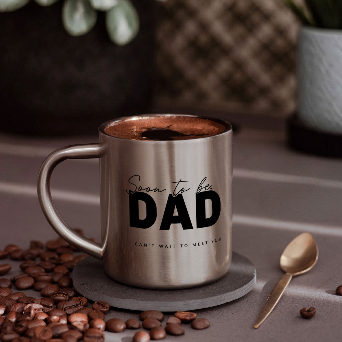 Soon To Be Dad - Stainless Steel Coffee Mug - GOTShirts