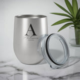 Name And Letter - Stainless Steel Silver Mug - GOTShirts