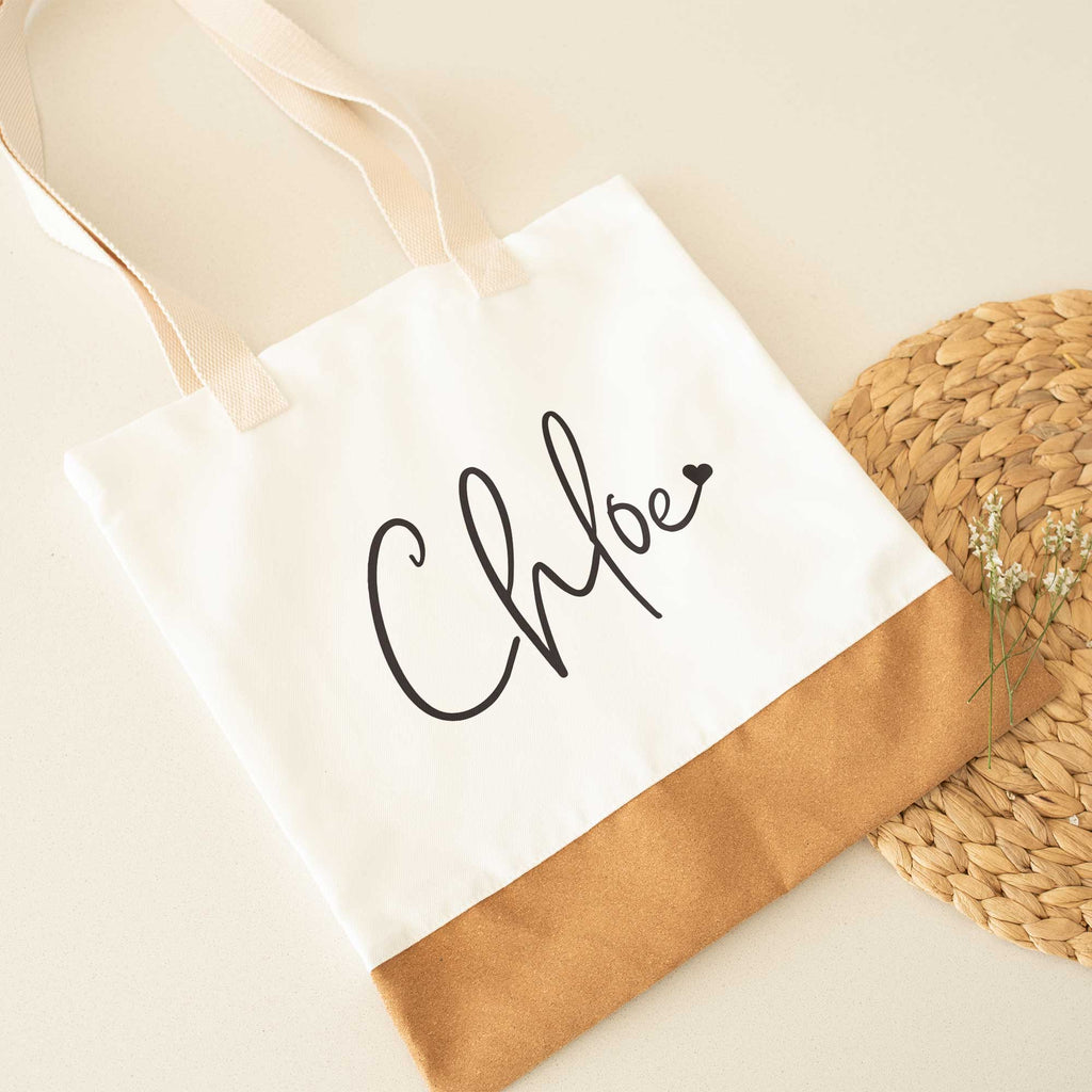 Name & Heart - Cork Tote Bag - GOTShirts