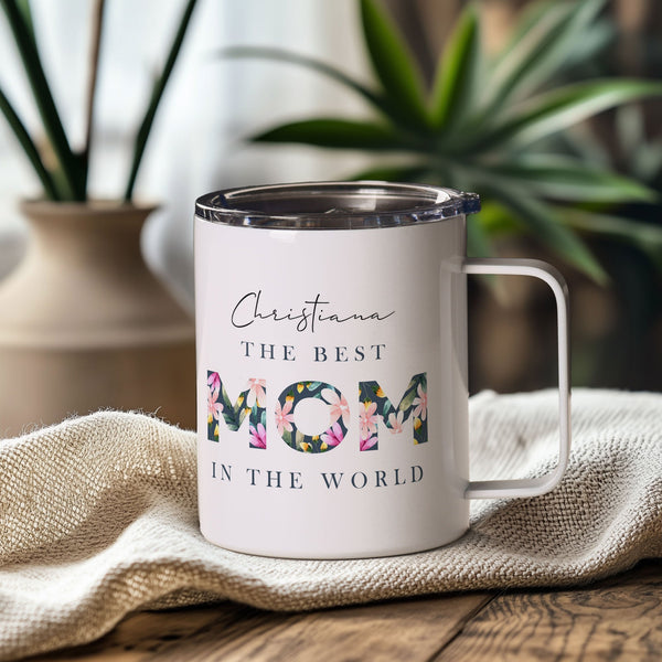 White Stainless Steel Mug With Handle - GOTShirts