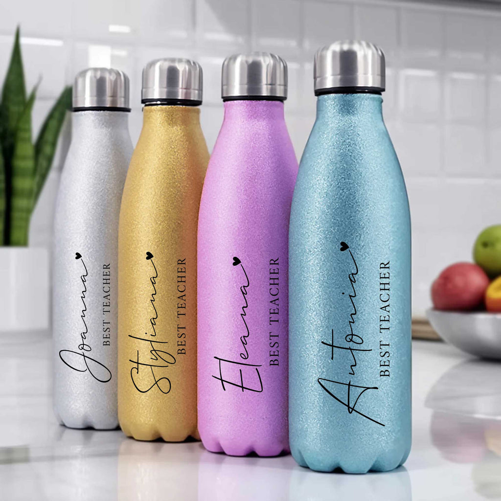 Best Teacher - Glitter Bowling Bottle - GOTShirts