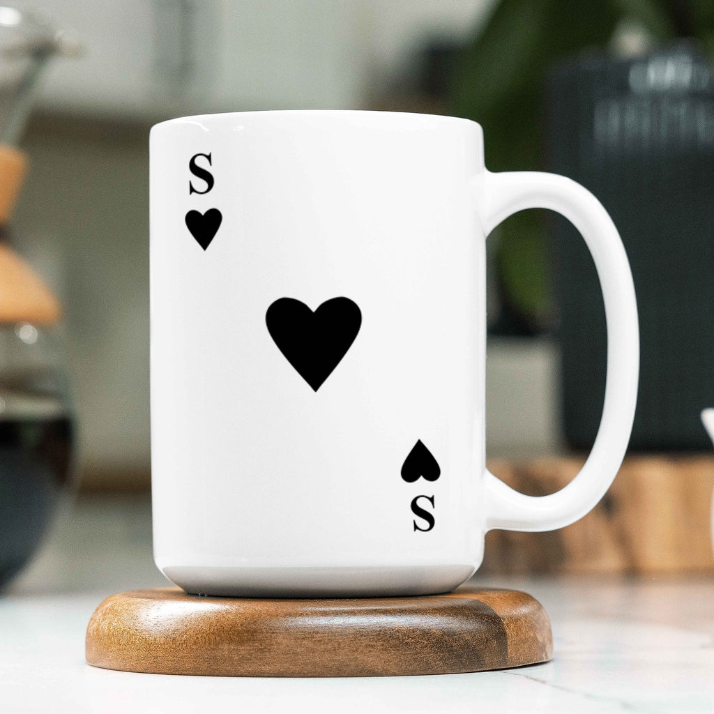 Deck Card Black - Large Ceramic Coffee Mug - GOTShirts