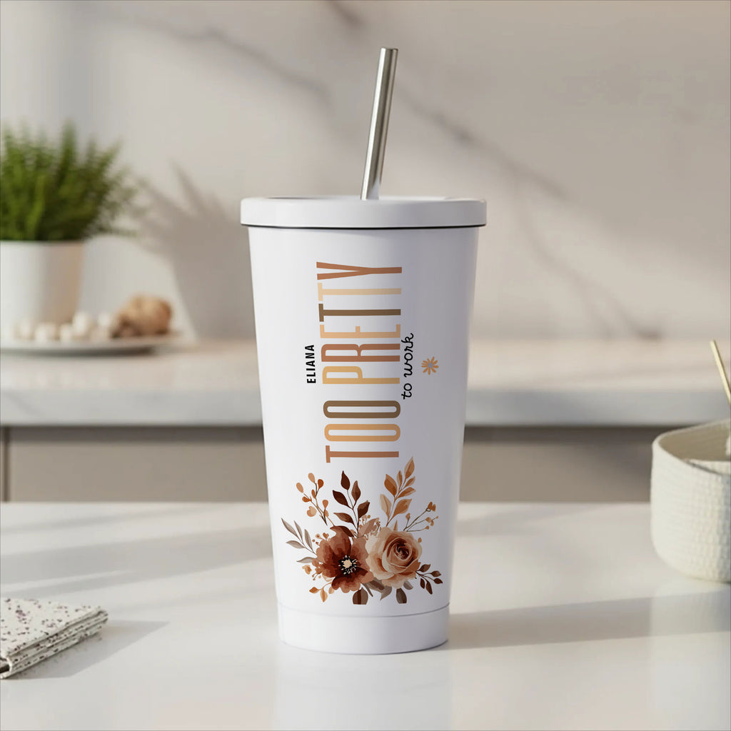 Create Your Own - Stainless Steel Straw Tumbler 16oz - GOTShirts