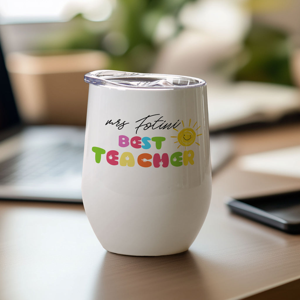 Best Teacher - Stainless Steel White Mug - GOTShirts