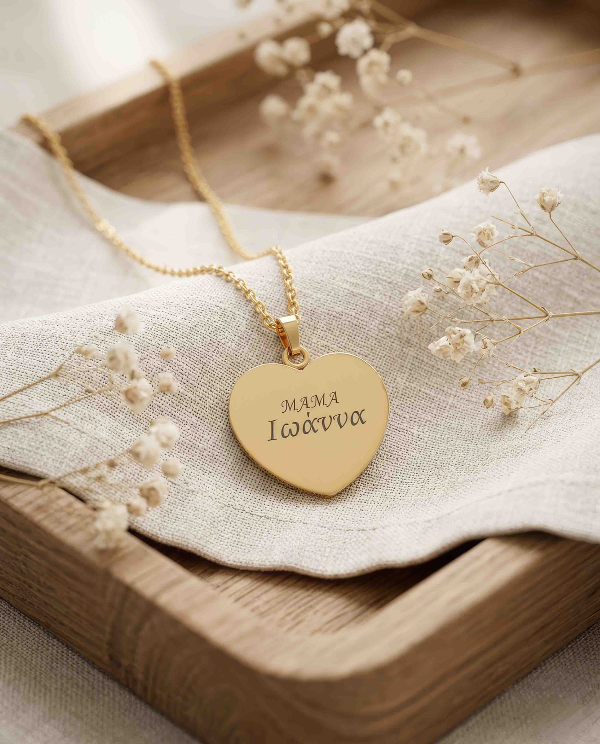 MAMA - Heart Necklace (Engraved) - GOTShirts