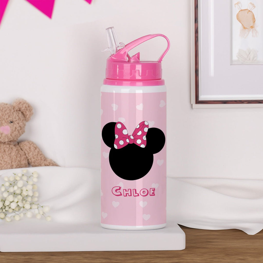 Cute Girl Mouse - Kids Aluminum Bottle 600ml - GOTShirts