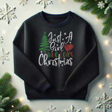 A Girl Who Loves Christmas Sweatshirt - GOTShirts