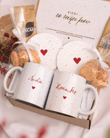 Name & Red Speckles - Ceramic Mug 11oz & Coaster Gift Box - GOTShirts