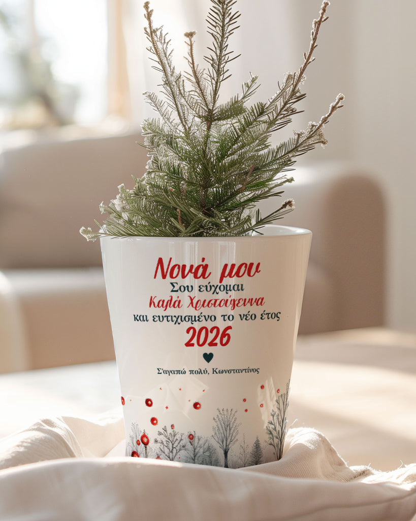 Godmother Merry Christmas And Happy New Year - Flower Pot