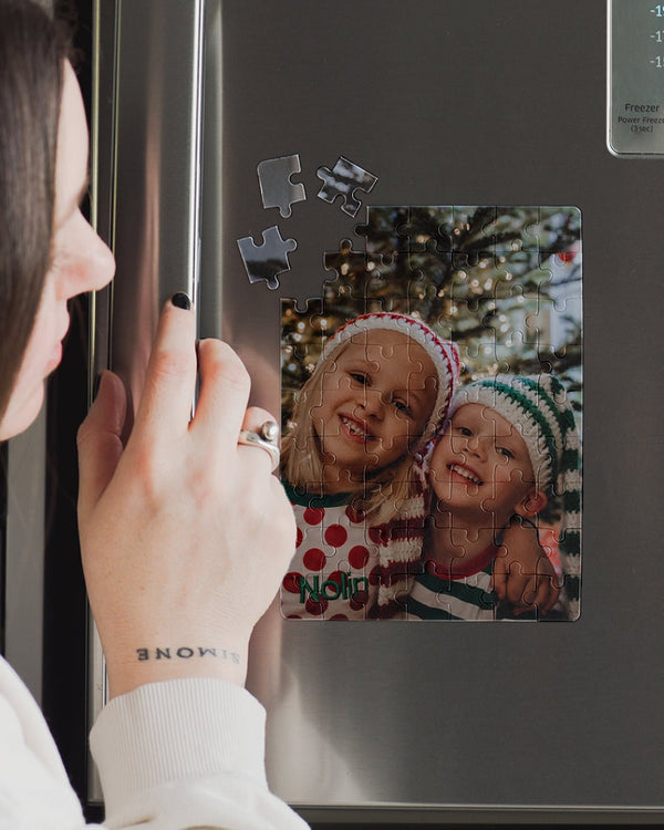 Mom & Kids Forest Animals - Magnetic Puzzle & Wine Mug Gift Box - GOTShirts