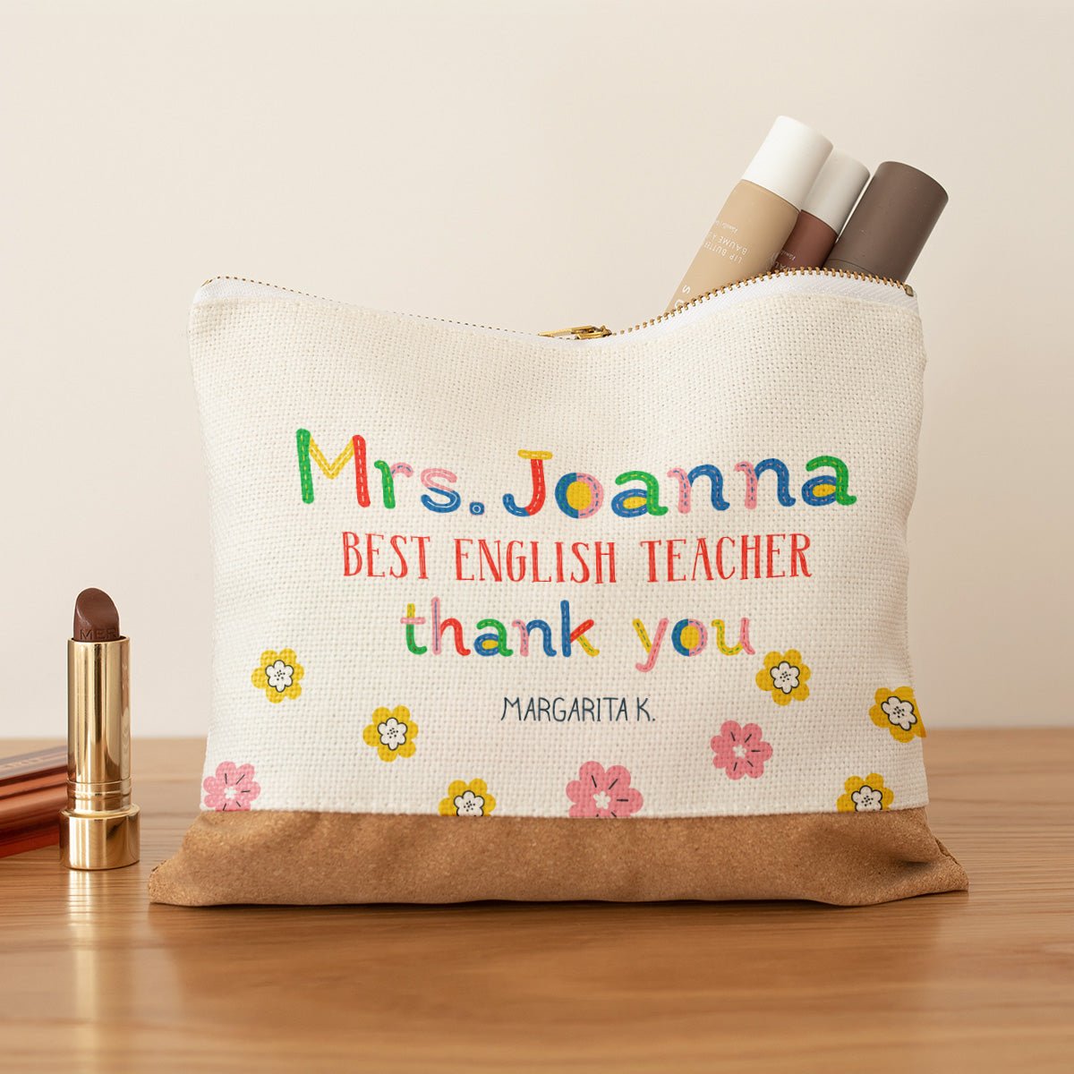 Best English Teacher - Pencil Case With Cork - GOTShirts