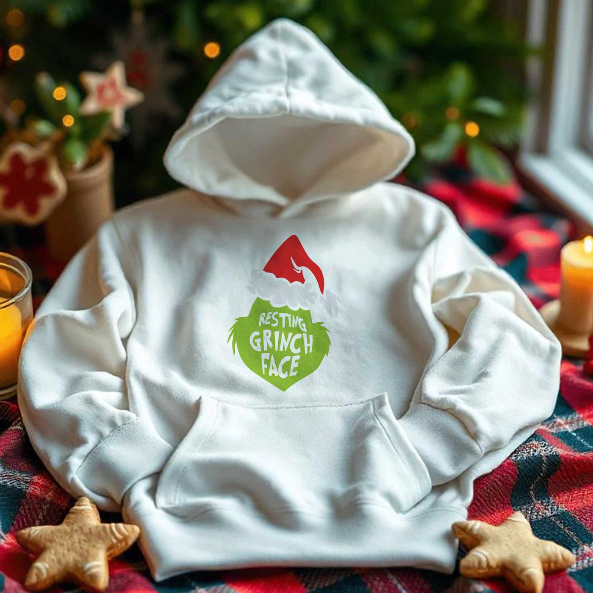 Resting Grinch Face - Hoodie - GOTShirts