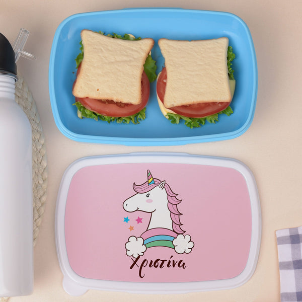 Rainbow Unicorn - Plastic Lunch Box - GOTShirts
