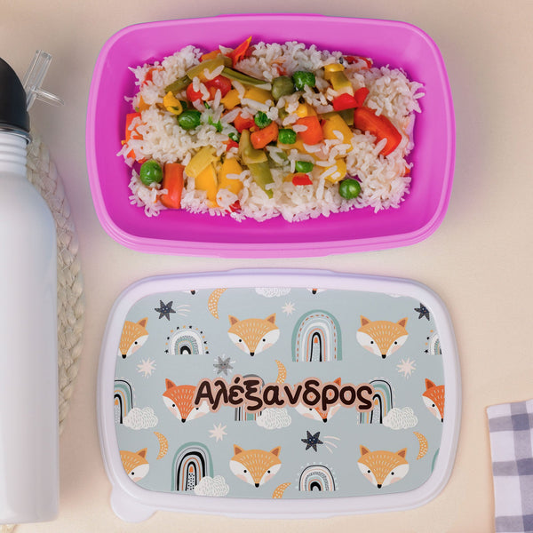 Cute Fox Pattern - Plastic Lunch Box - GOTShirts
