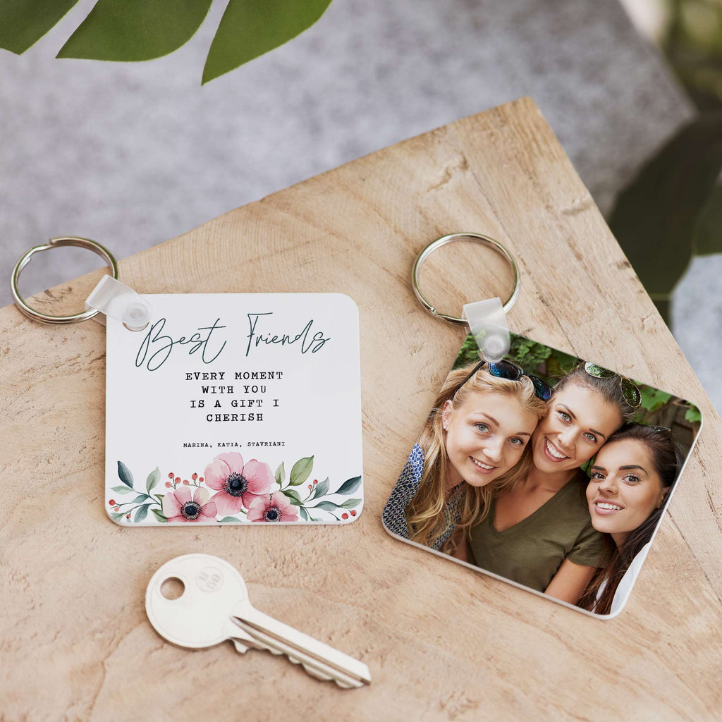 A Gift I Cherish - Square Plastic Keyring - GOTShirts