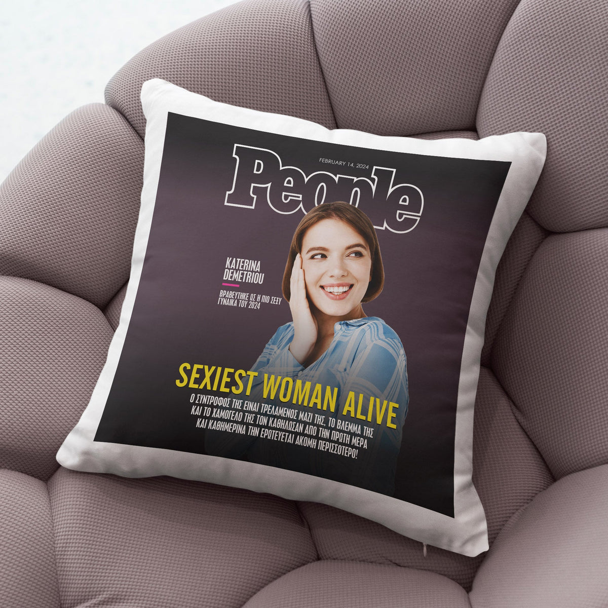 Magazine Design - White Pillow - GOTShirts