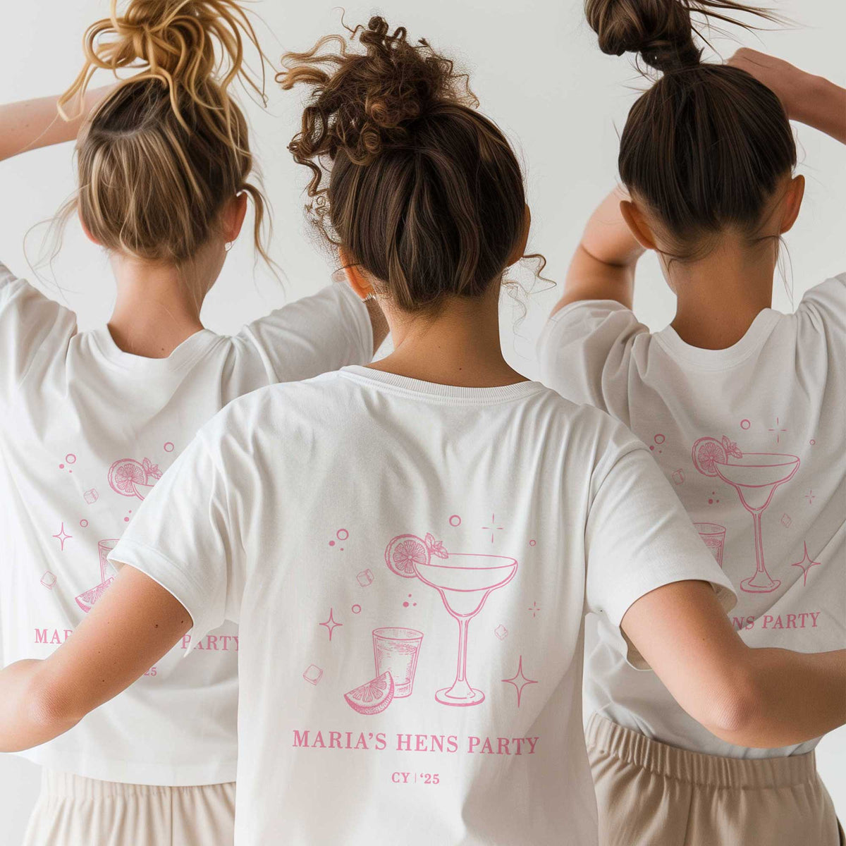 Pink Hen Party - T-shirt (2 Sides Design) - GOTShirts