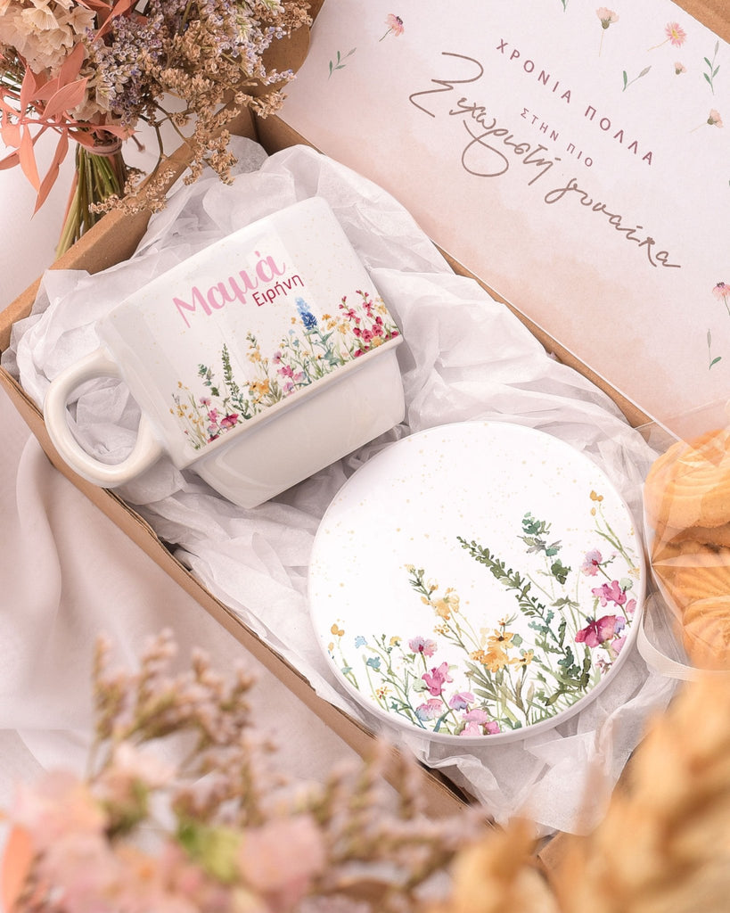 Colorful Flowers - Coffee Mug & Coaster Set - GOTShirts