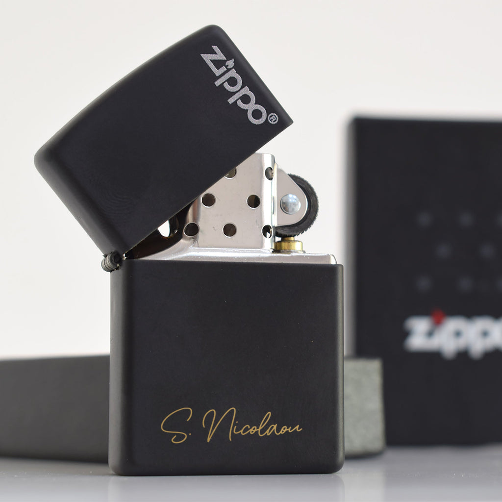 Name Only - Black Zippo® Lighter (Engraved) - GOTShirts