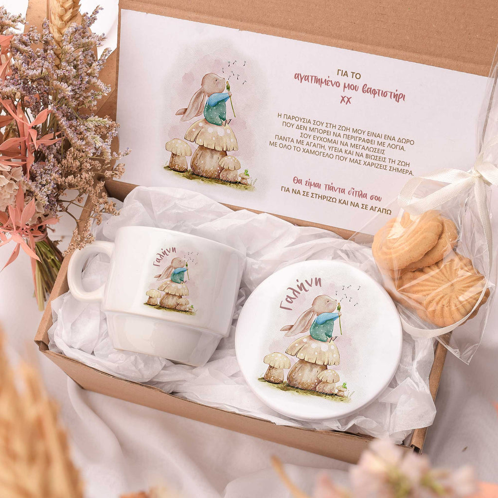 Watercolor Bunny - Ceramic Mug & Coaster Gift Box - GOTShirts